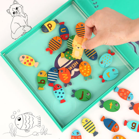 Magnetic Wooden Fishing Puzzle