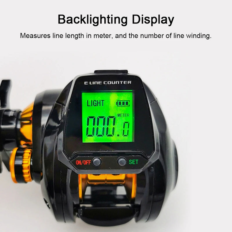 Digital Baitcasting Reel with Line Counter