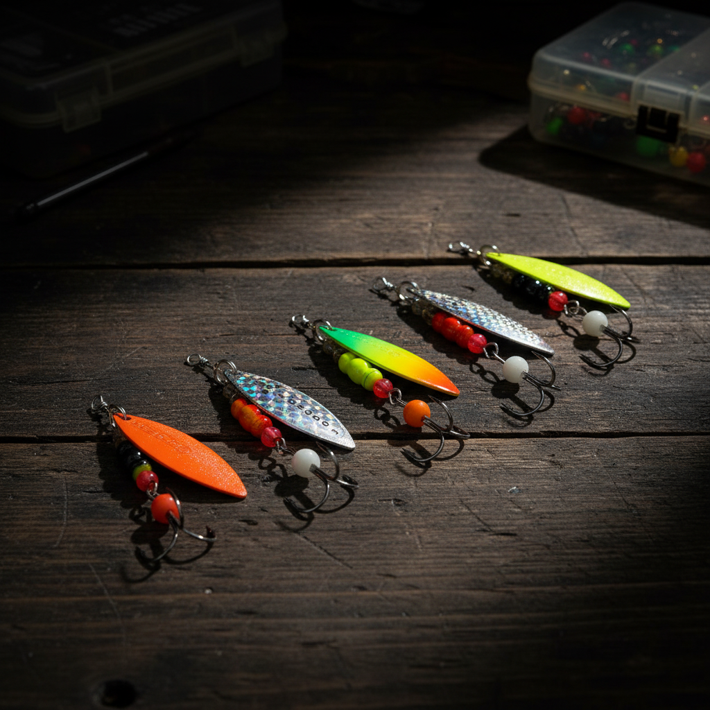 Brass glitter fishing lures