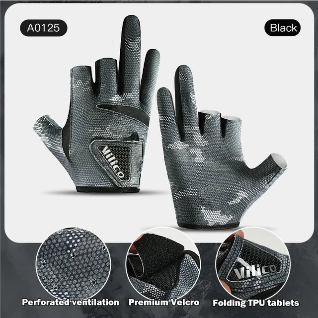 Pro Half-Finger Fishing Gloves