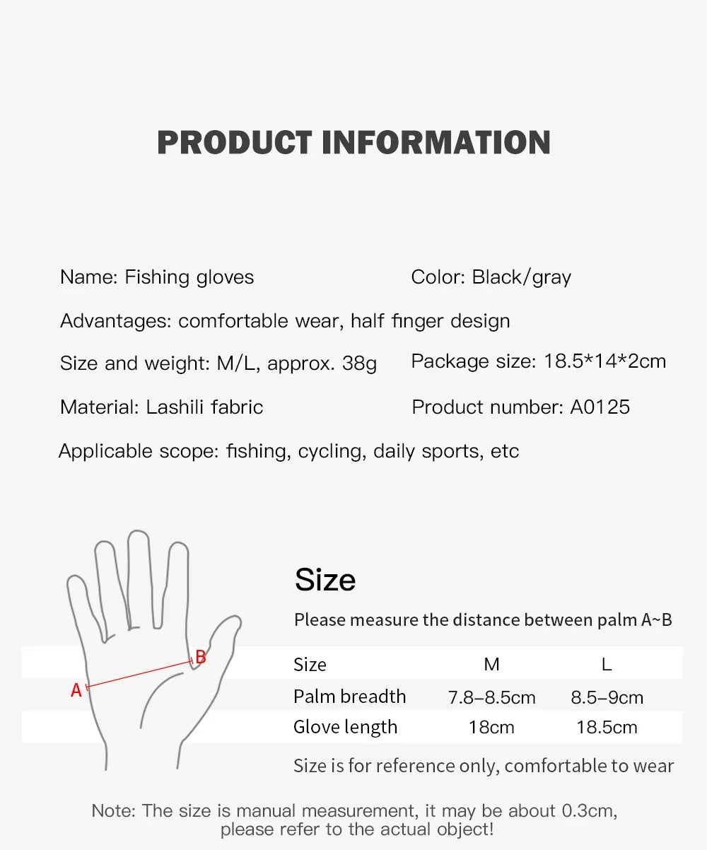 Pro Half-Finger Fishing Gloves