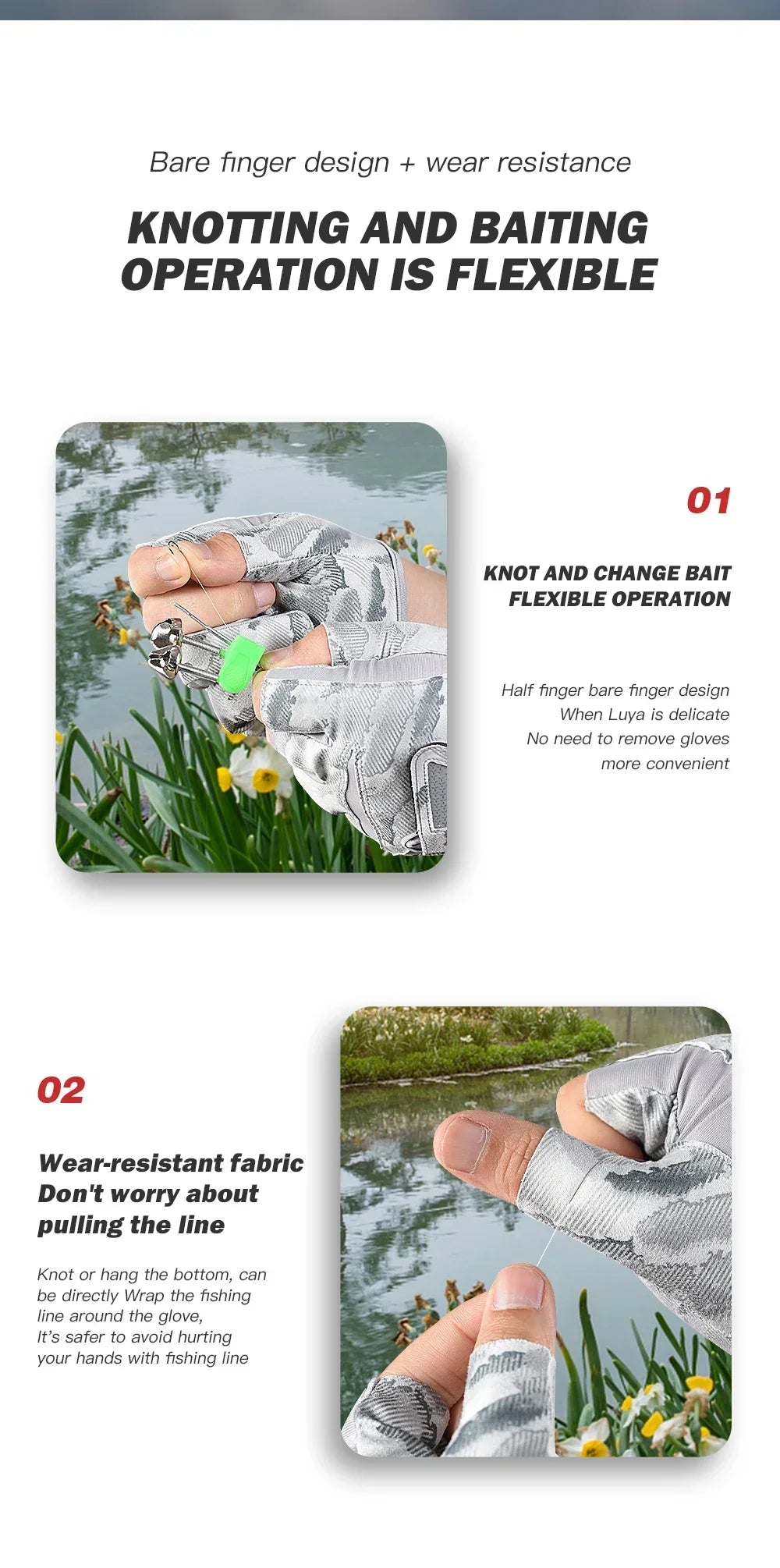 Pro Half-Finger Fishing Gloves
