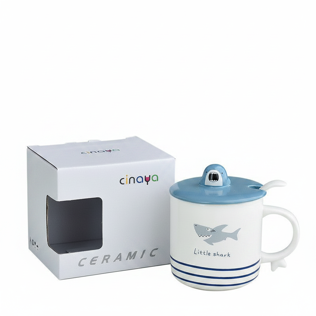 Ceramic mug with lid