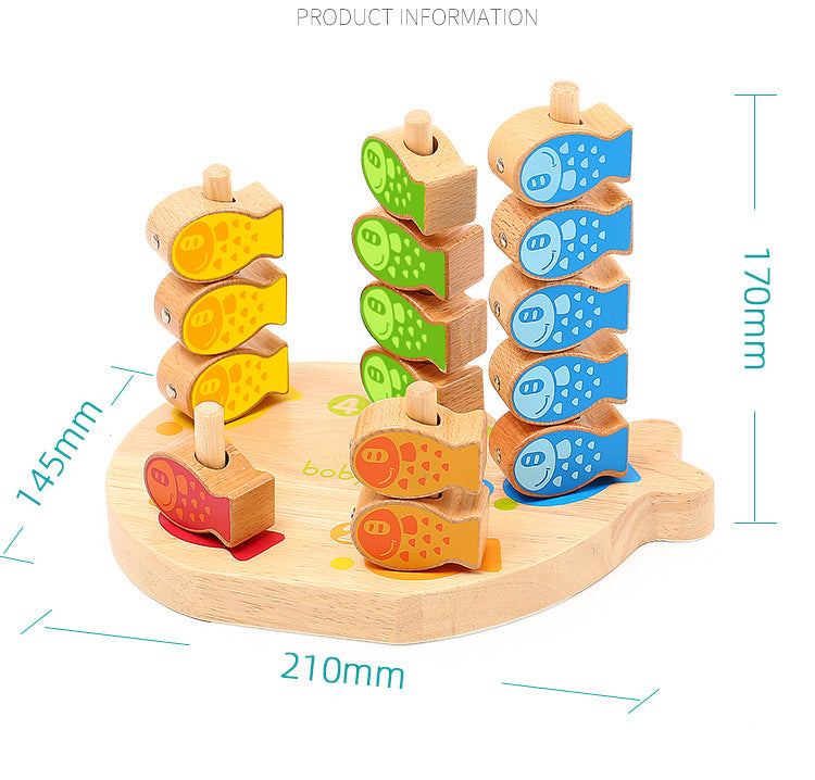 Kids 4-in-1 Wooden Fishing Balance Toy