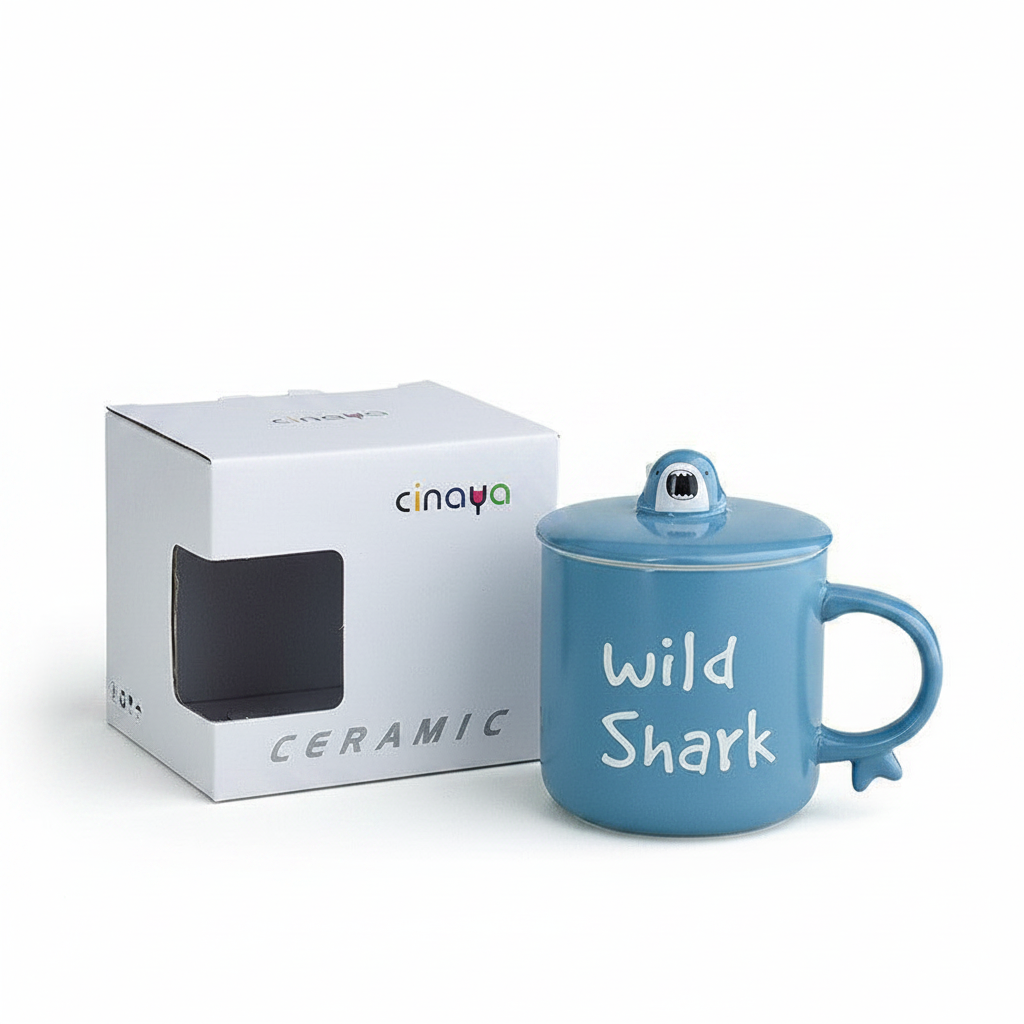 Ceramic mug with lid