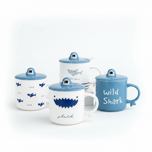Taza de cerámica con tapa