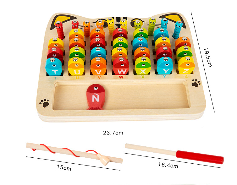 Kids Alphabet & Math Magnetic Fishing Board