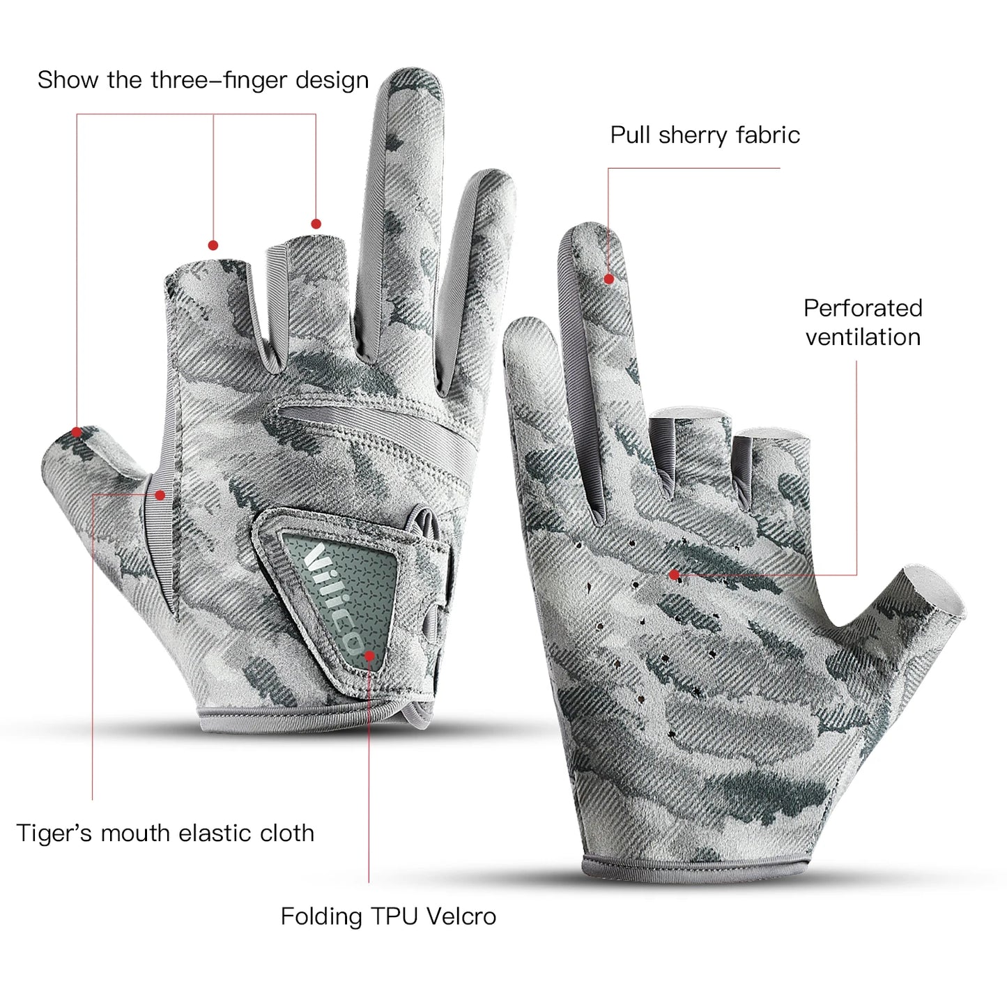 Pro Half-Finger Fishing Gloves