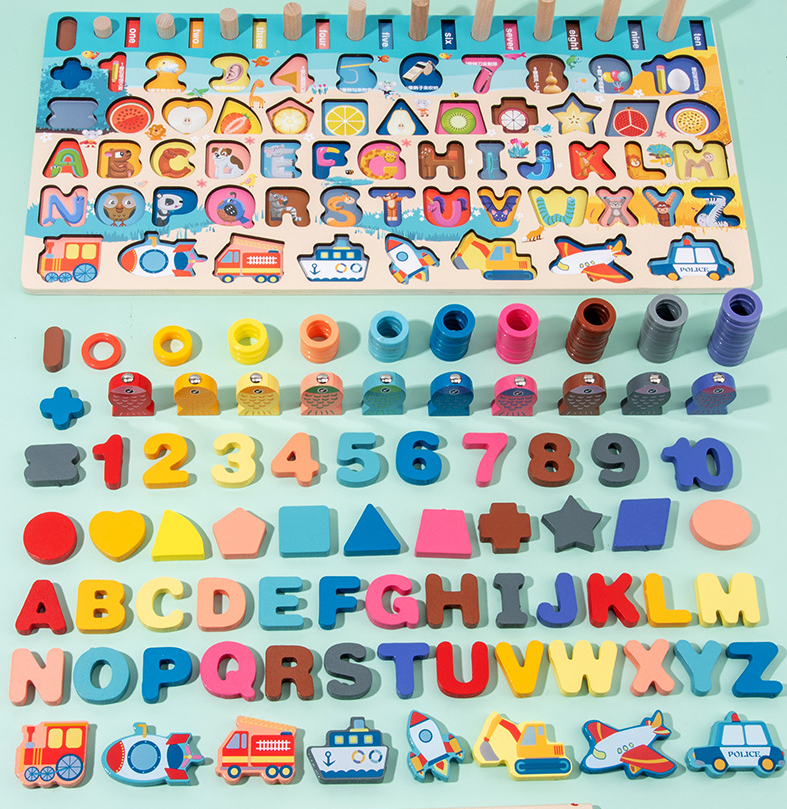 Kids 7-in-1 Montessori Matching Board