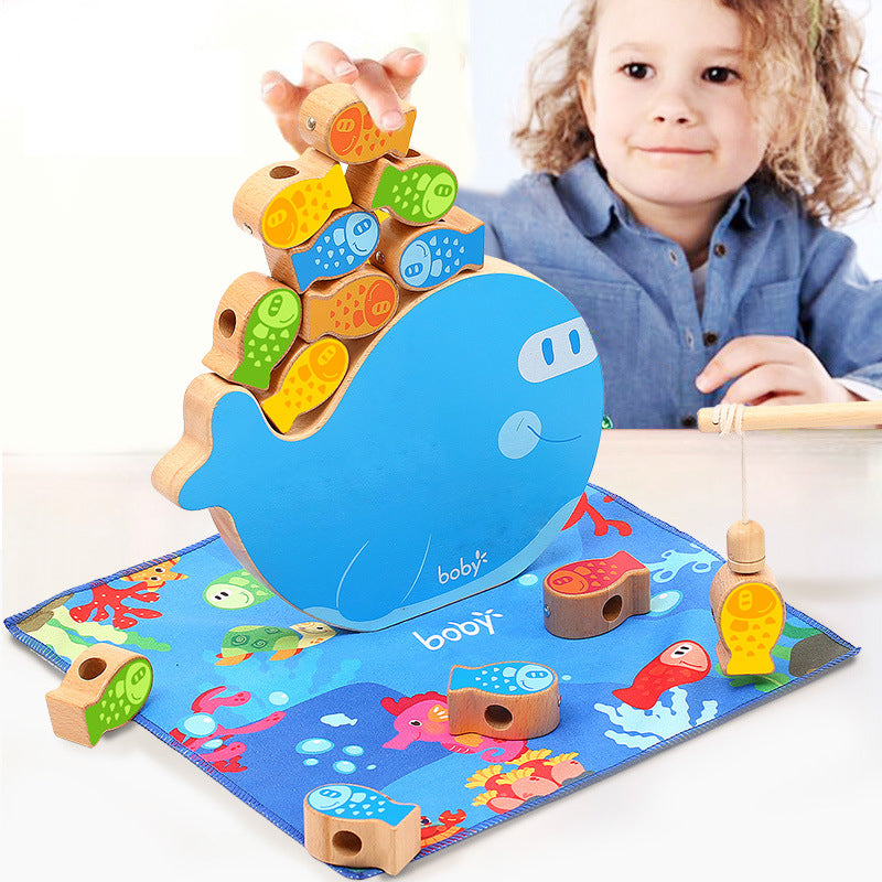 Kids 4-in-1 Wooden Fishing Balance Toy