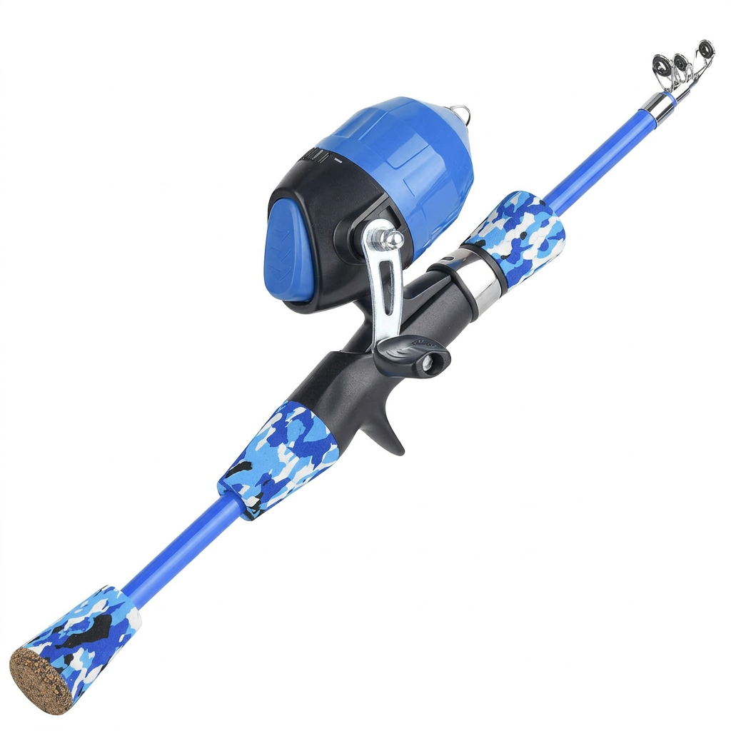 Blue fishing rod set for children