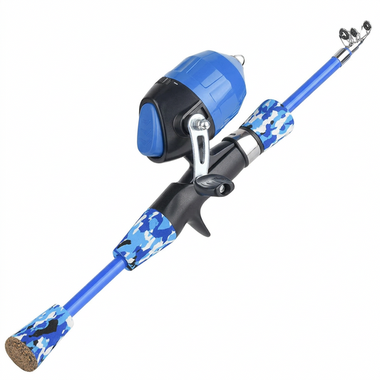 Blue fishing rod set for children