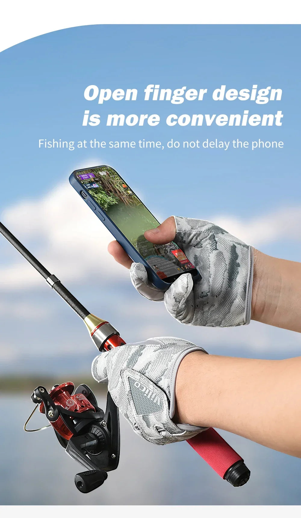 Pro Half-Finger Fishing Gloves