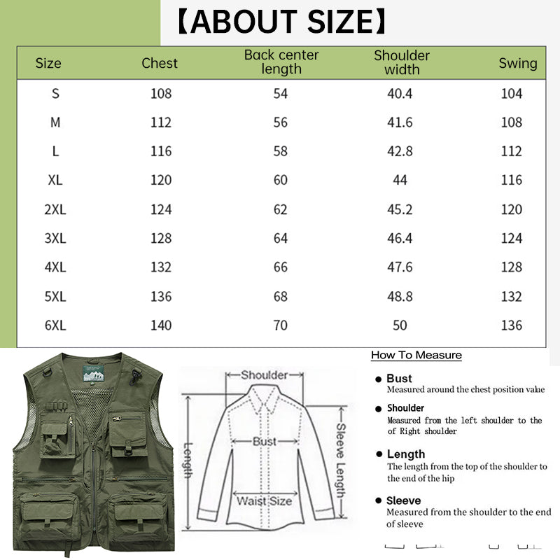 Pro Multi-Pocket Fishing Vest
