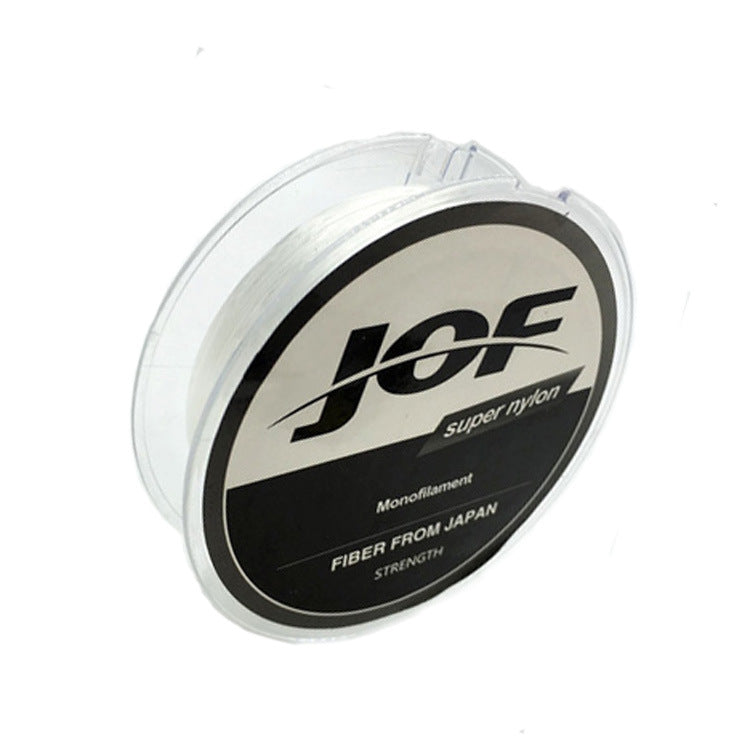 Spool of white fishing line, 100 meters in length