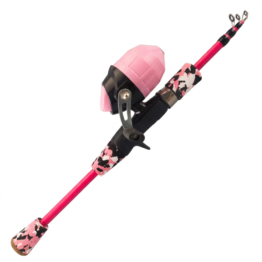 Pink fishing rod for children