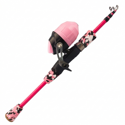 Pink fishing rod for children