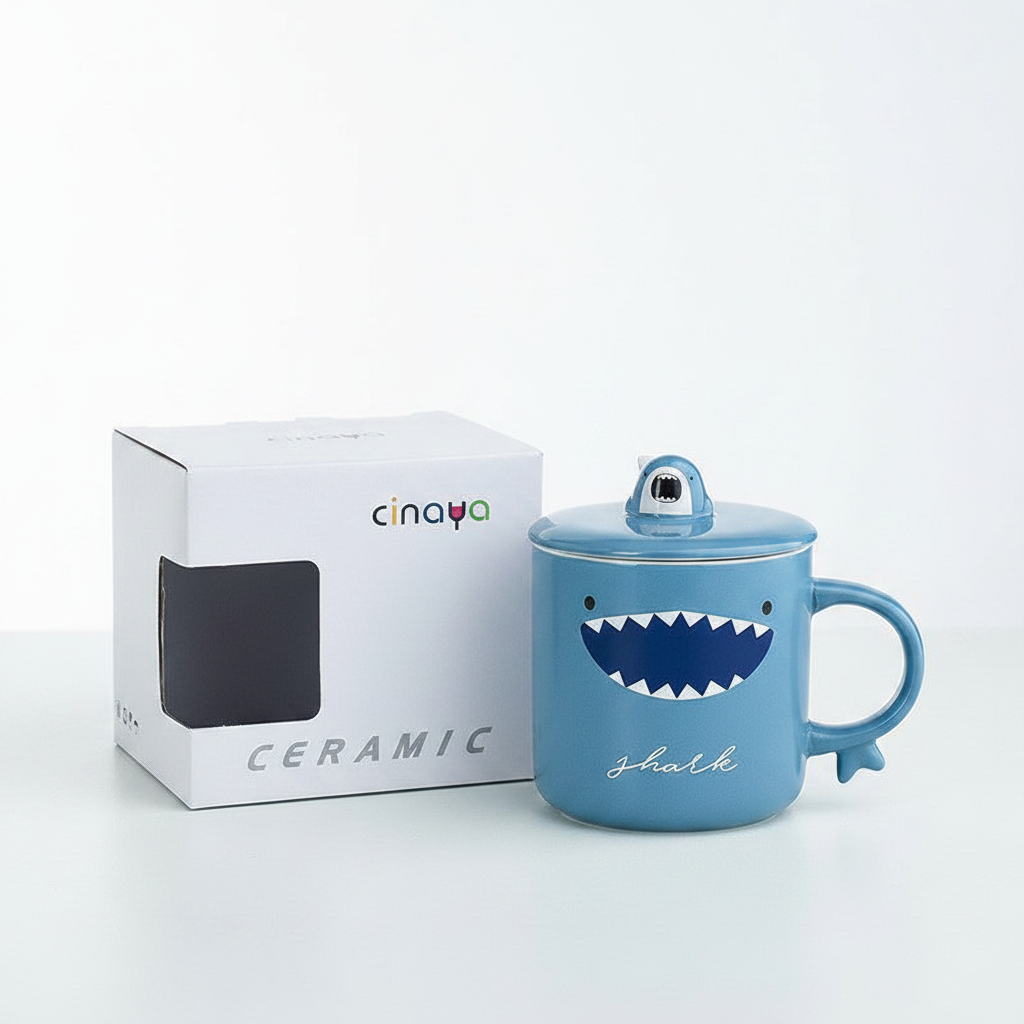 Ceramic mug with lid