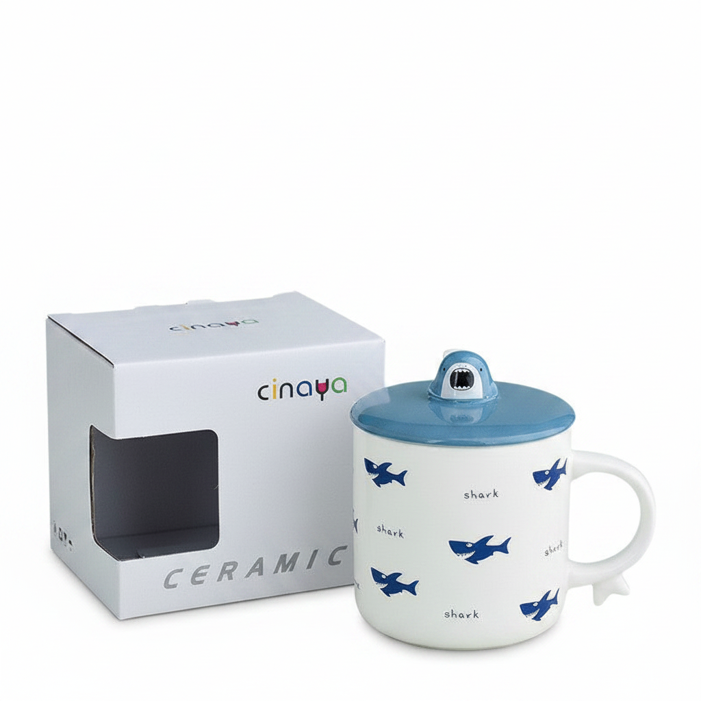 Ceramic mug with lid